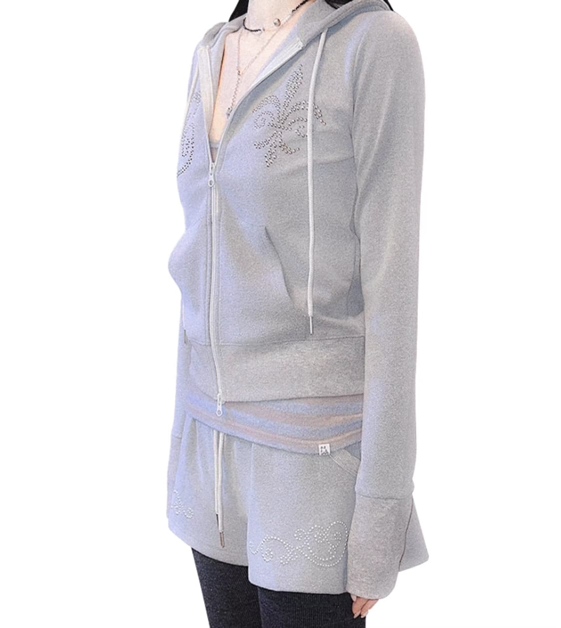 EESSAY PO - MI SHORTS - LIGHT GRAY 상품이미지3