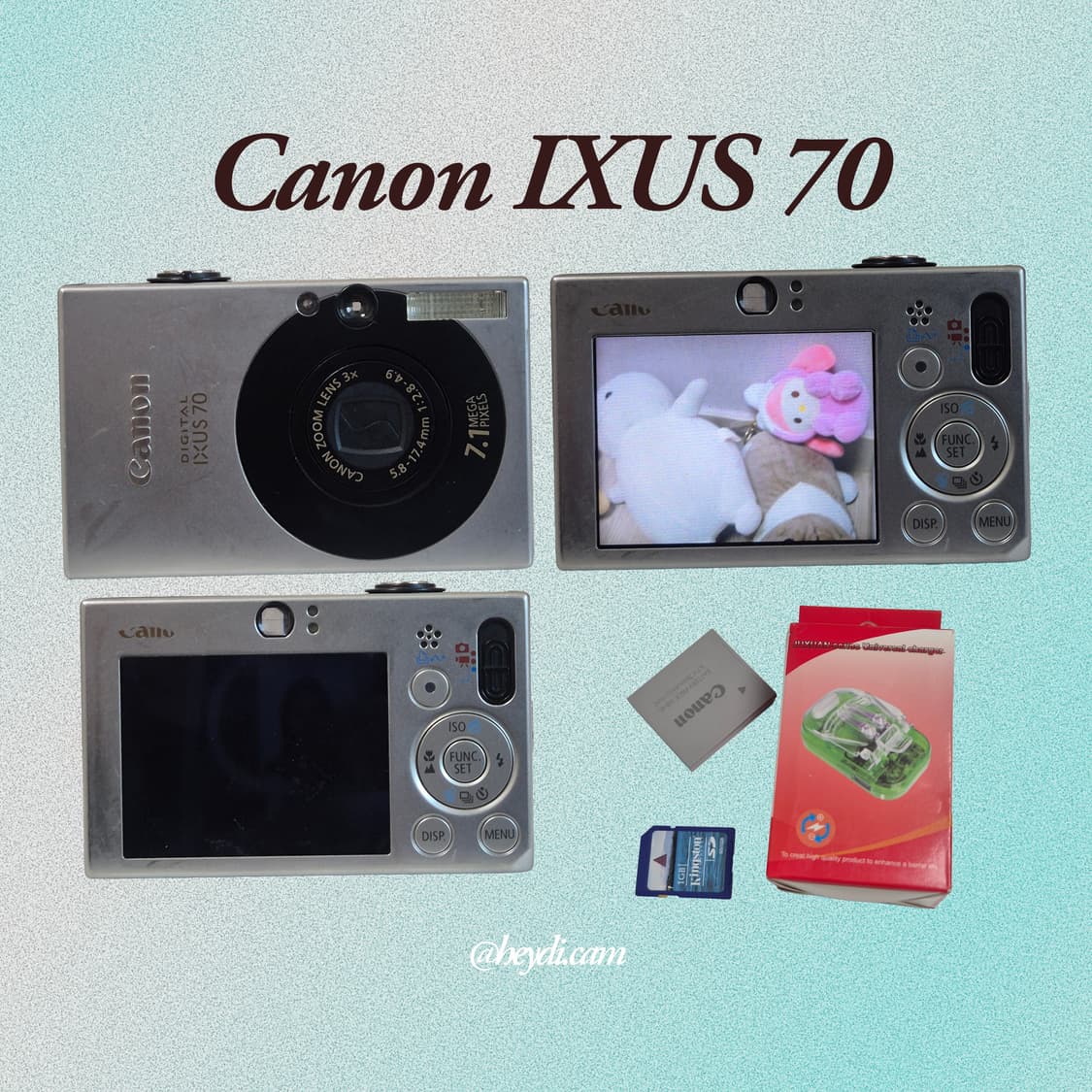 (강민경 아이브 리즈 은채) 캐논 ixus70블랙 (SD1000, IXY 상품이미지2