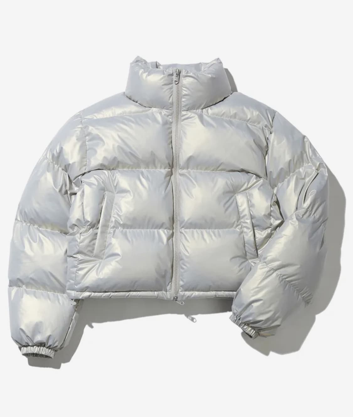 비터셀즈 크롭 푸퍼 자켓 - 실버 상품이미지1