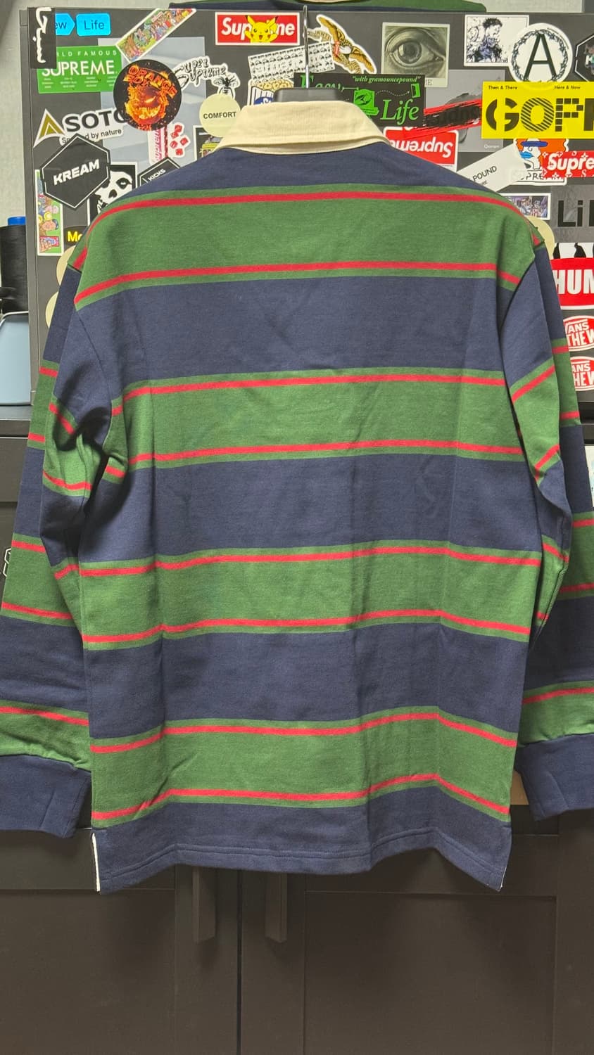 [M] 브론슨 논스탁 클래식핏 스트라이프 저지 럭비 티 셔츠 상품이미지7