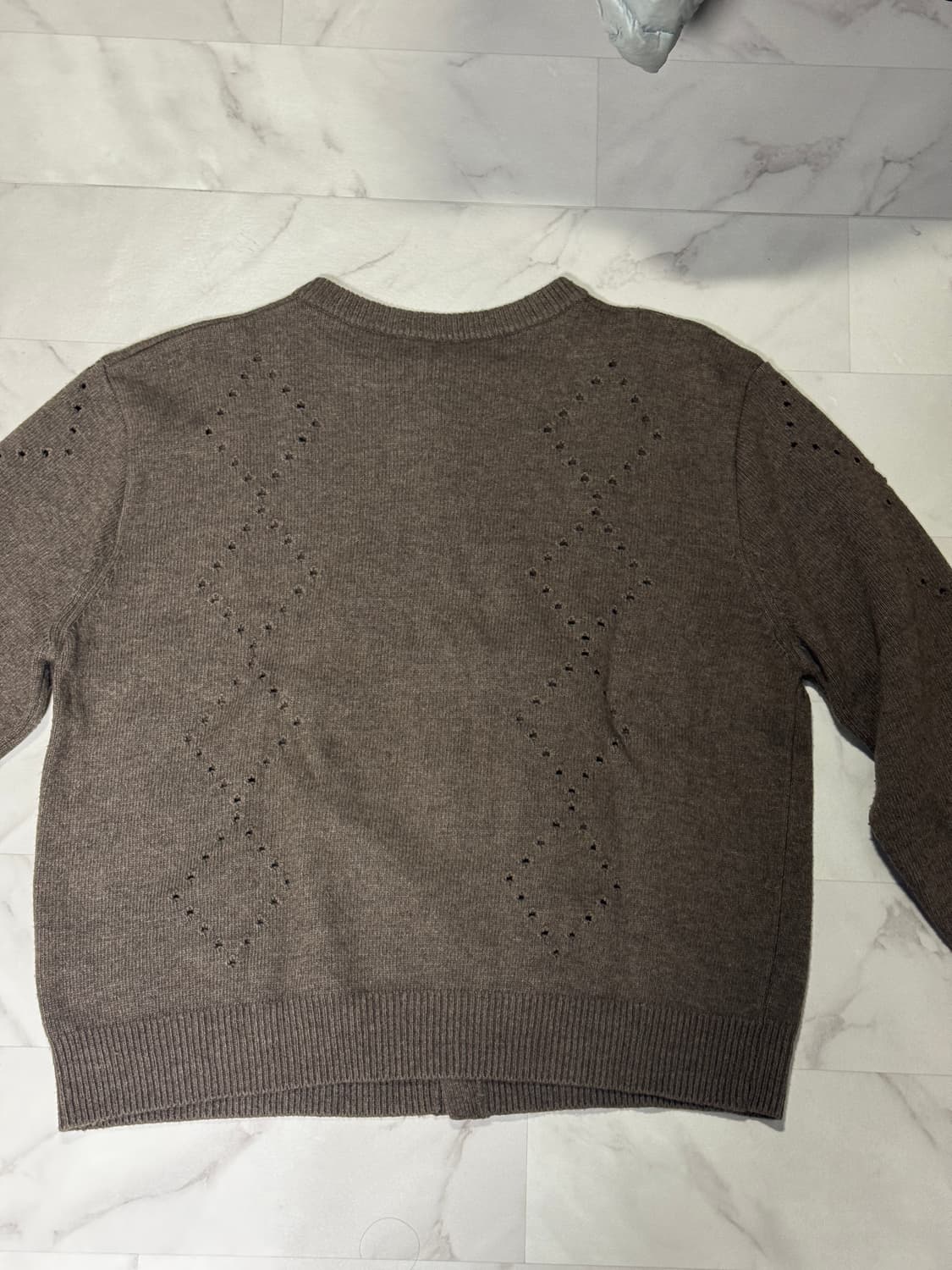 YOUTH 24FW Argyle Punching Knit Cardigan 상품이미지2