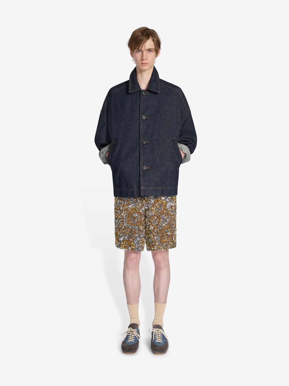 [40,41,42,43]드리스반노튼 26ss 스웨이드 스니커즈/스틸 상품이미지4