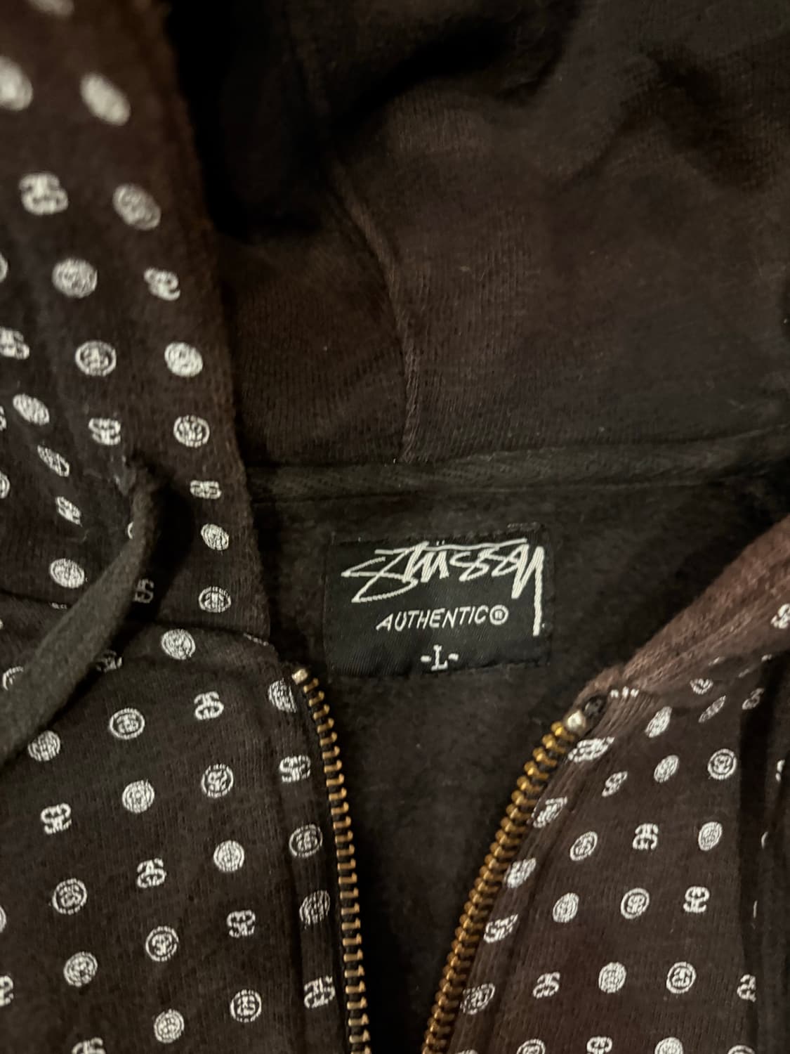 Stüssy All-over Pattern Zip-up Hoodie 상품이미지3