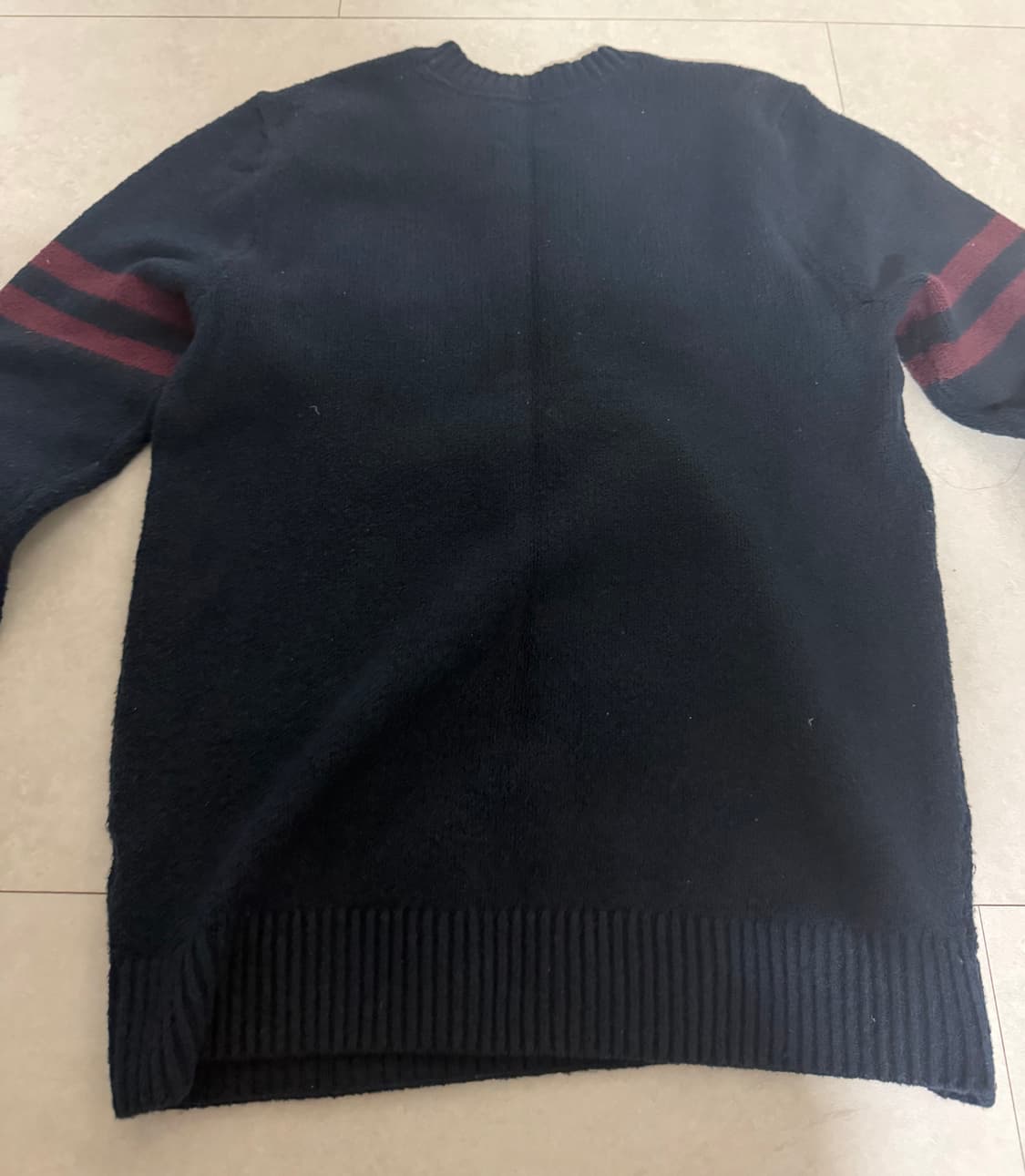 아베크롬비 니트 해골 펑크 홀리스터 스컬 네이비 버건디 상품이미지4