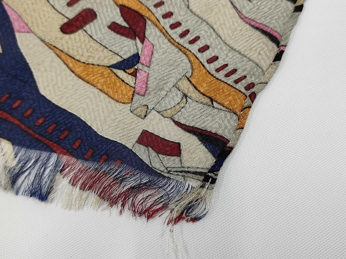 샤넬 빈티지 비행기 패턴 스카프 머플러 상품이미지6