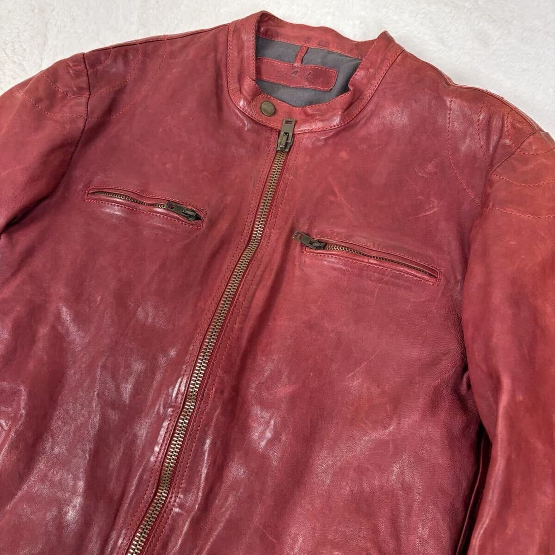 [52] ITALY 레드 양가죽 자켓 상품이미지2
