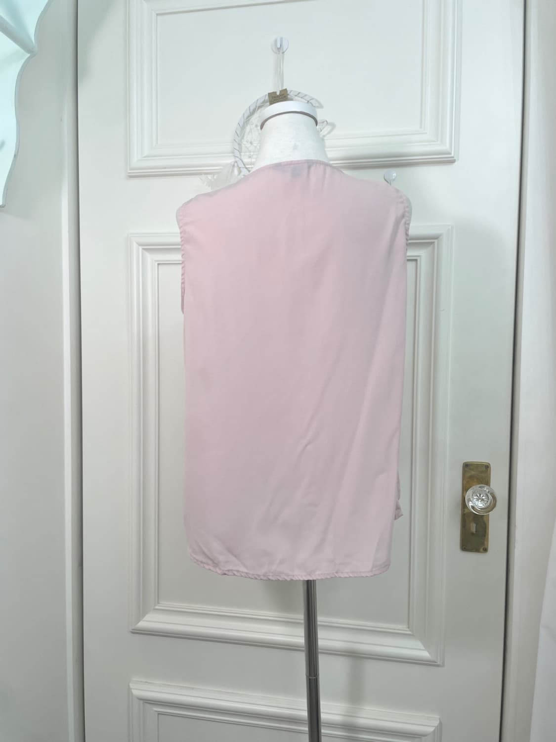 pink ruffle summer sleeveless blouse 상품이미지3