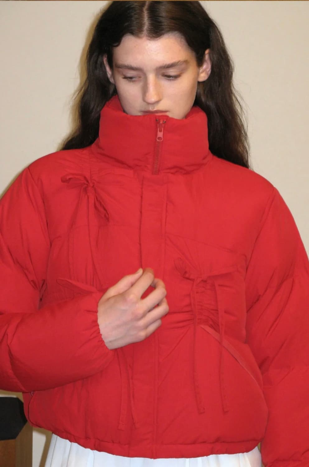 시눈 리본 푸퍼 패딩 상품이미지3