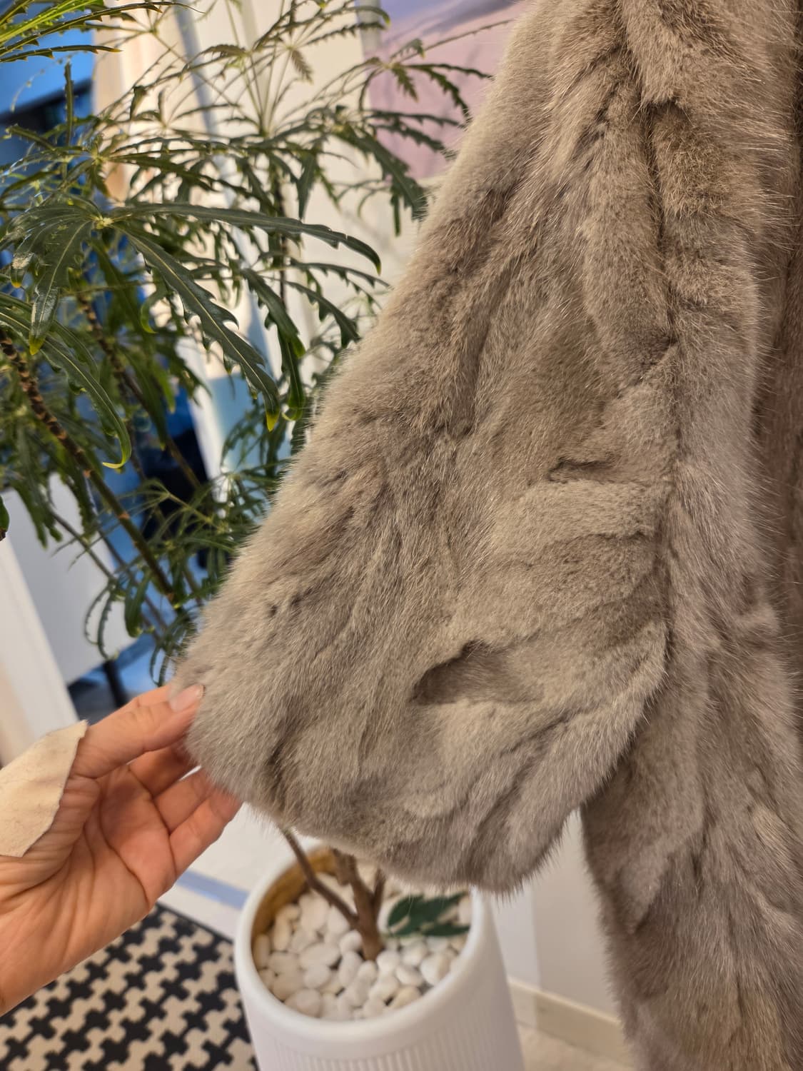 유로콜렉션 크롭 밍크 자켓 상품이미지3