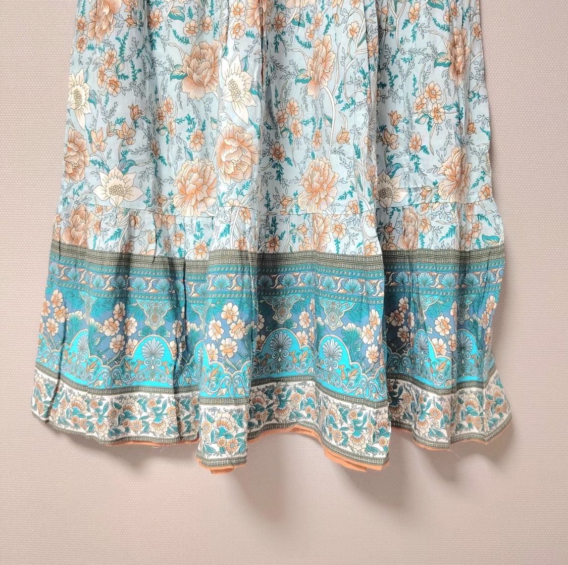 소프트 민트 롱 스커트 상품이미지3