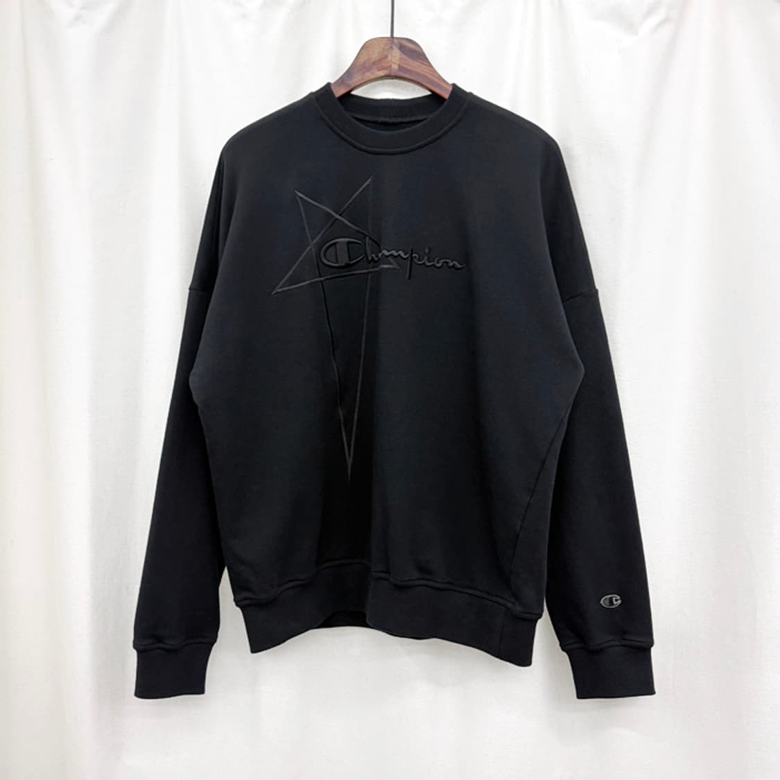 릭오웬스 챔피온 펜타그램 로고 맨투맨 상품이미지1