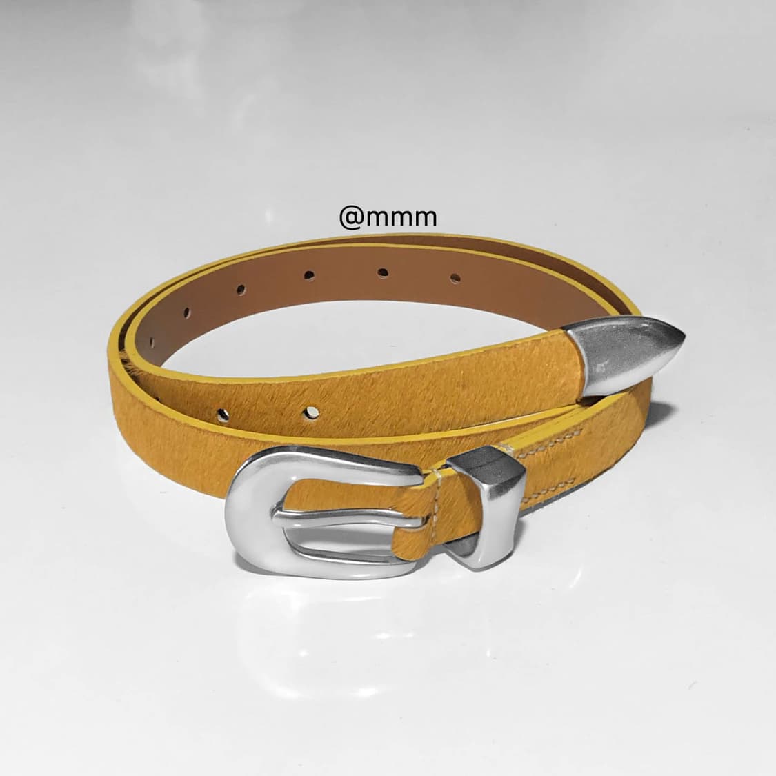 [리얼송치] 카우헤어 송치털 웨스턴 벨트🐂 상품이미지5