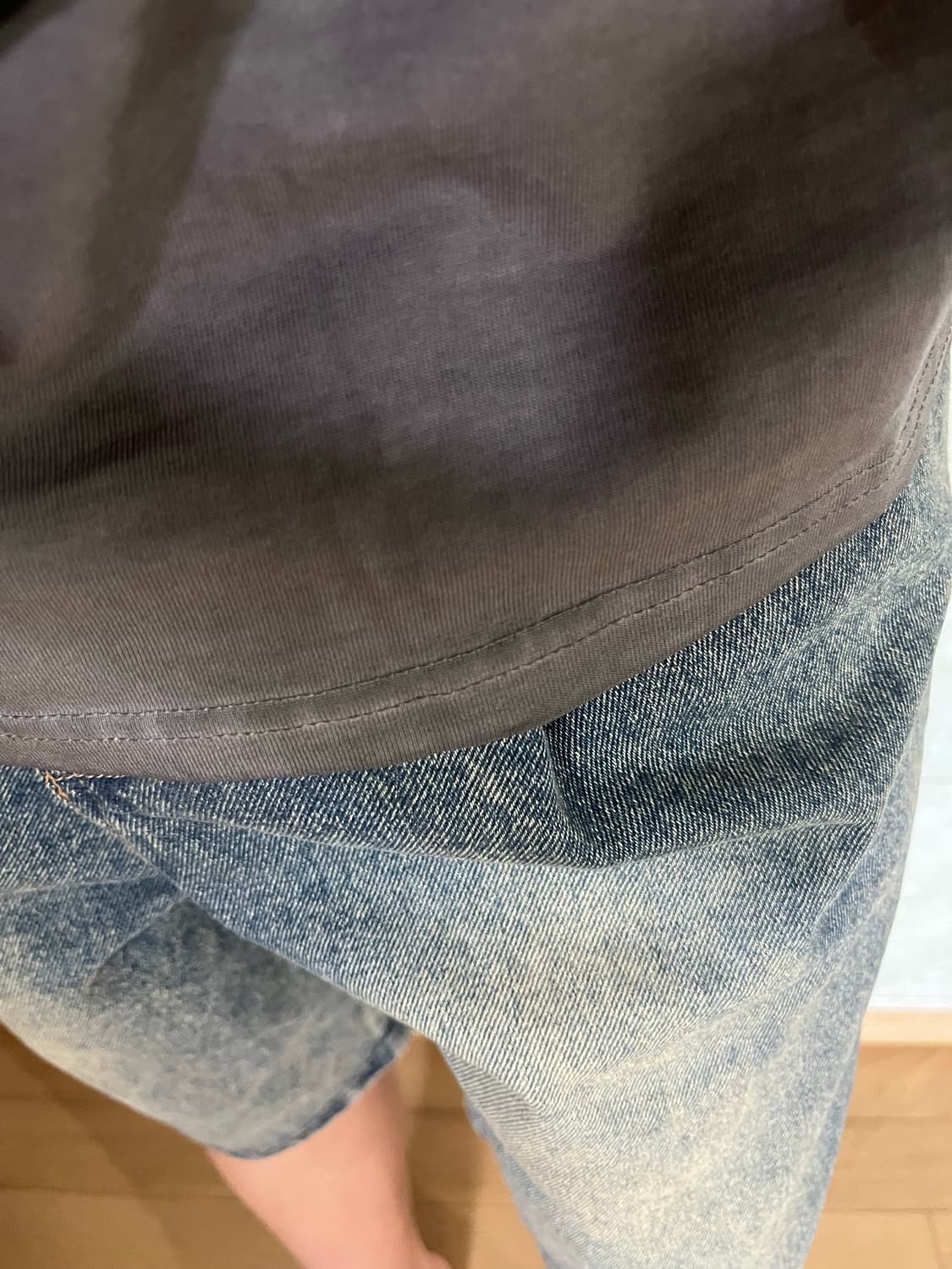 떠그클럽 tc 베이직 티셔츠 그레이 상품이미지5