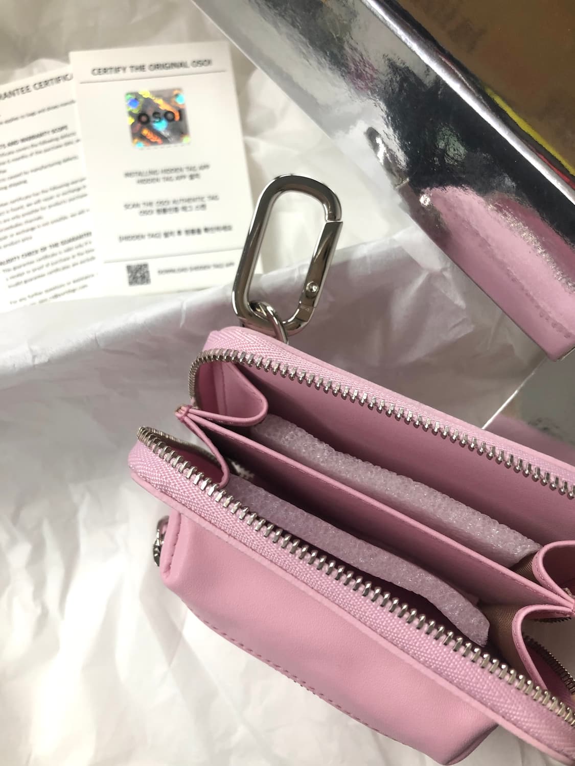 [새상품] 오소이 립펄스 베이비핑크 키홀더 지갑 상품이미지4