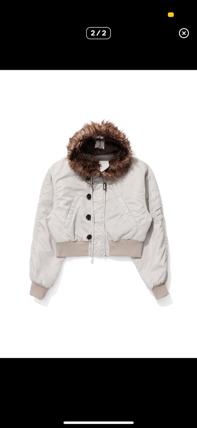 (미착용)오픈와이와이 아우터 faux fur zipper hood ma1 상품이미지1