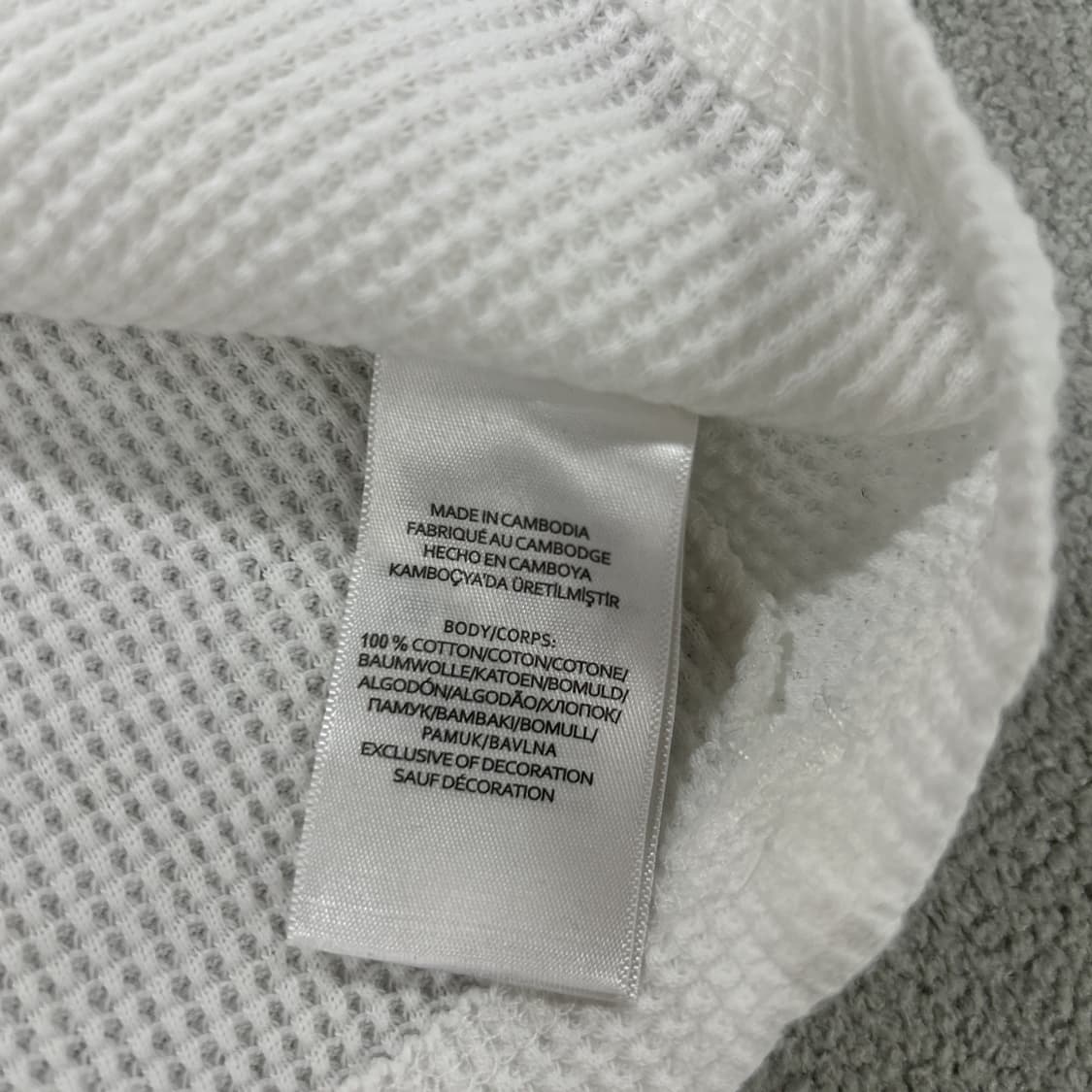 폴로 랄프로렌 와플 롱슬리브 화이트 L 상품이미지4