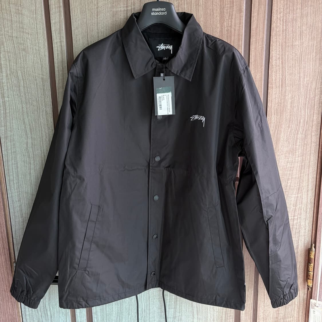 새상품(S)스투시 로고 코치자켓 블랙 상품이미지2