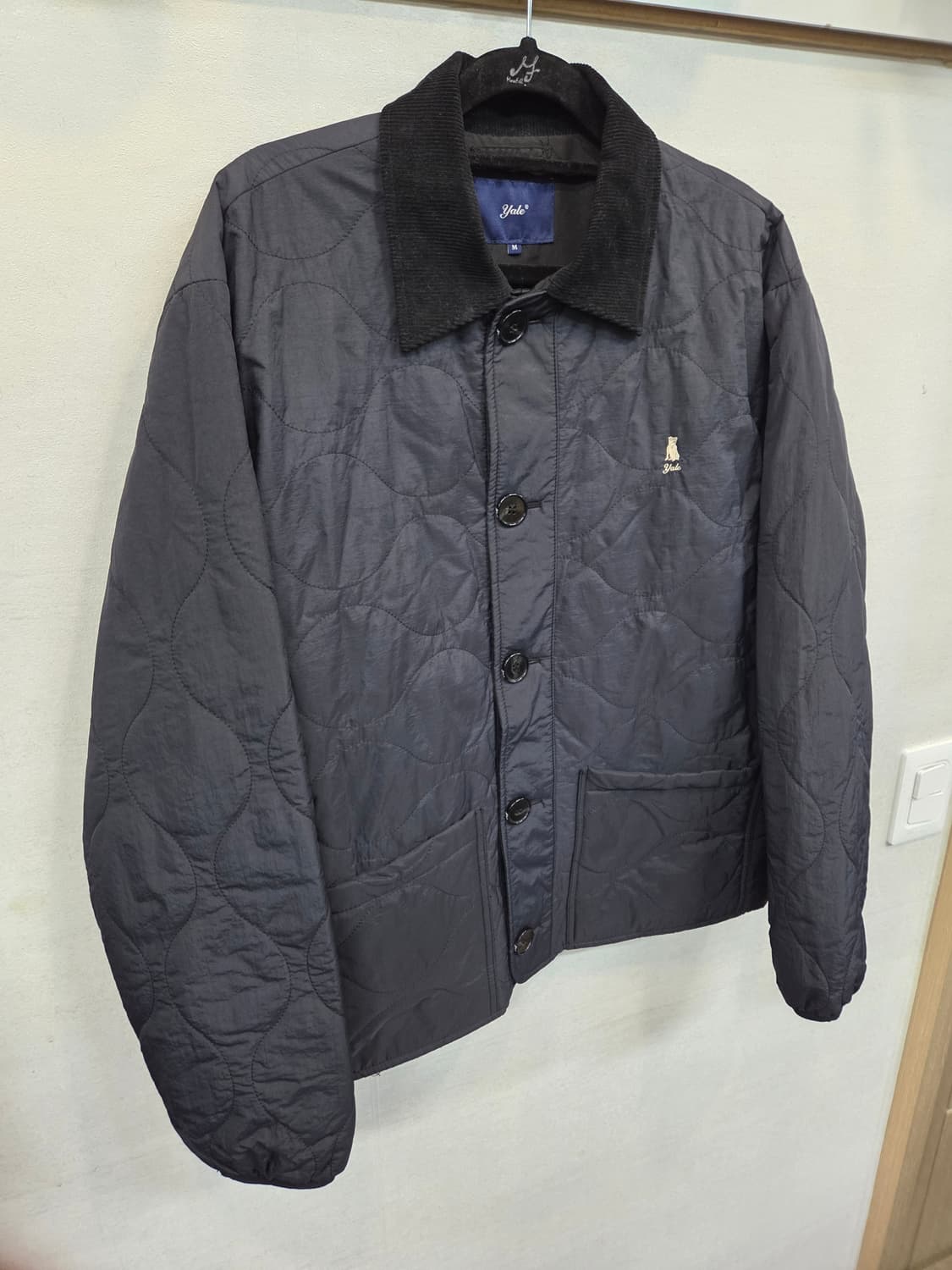 예일 퀄팅 코듀로이 카라 자켓 m 상품이미지5