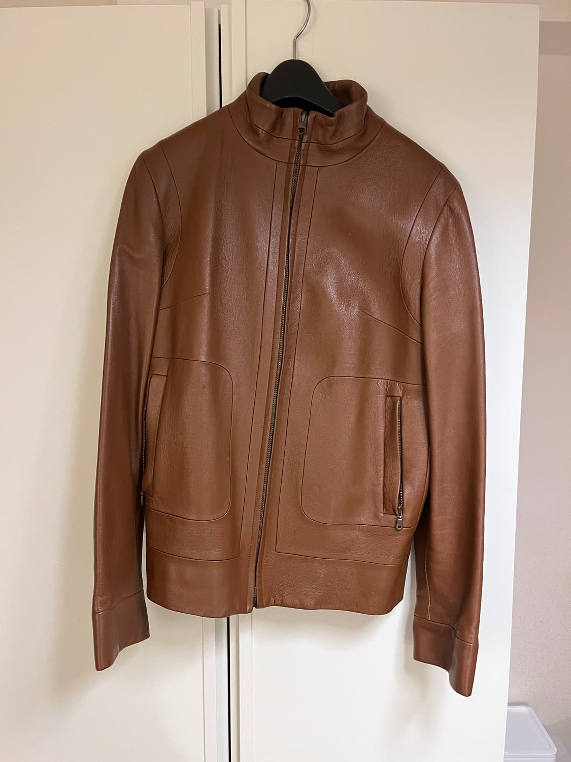 빈티지 브라운 가죽자켓 상품이미지1