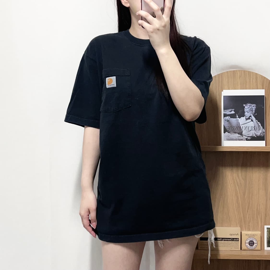 [정품] 칼하트 블랙 포켓 반팔티 [ 오리지널S ] 상품이미지2