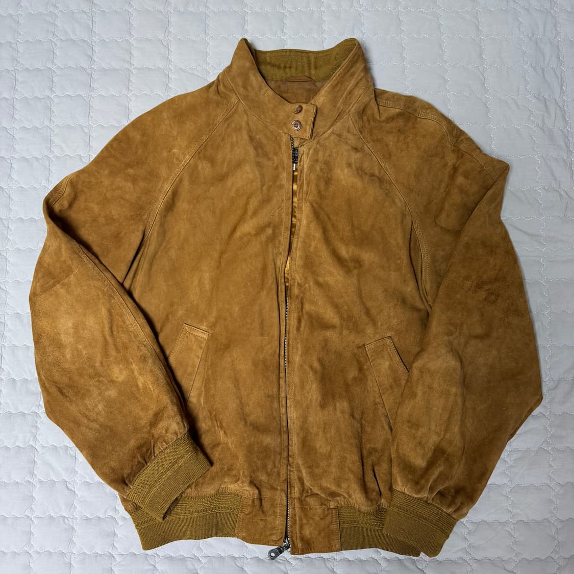 빈티지 브라운 스웨이드 해링턴 바라쿠라 G9 가죽 자켓 상품이미지5