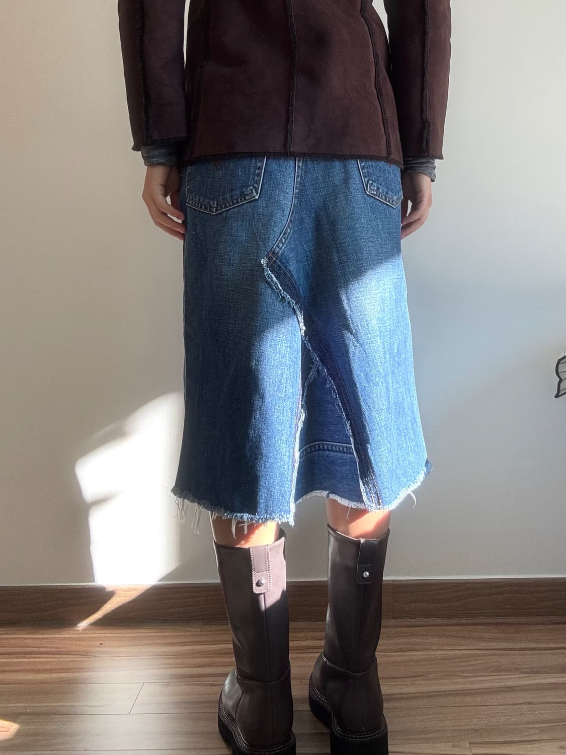 리바이스 데님 미디 스커트 상품이미지4