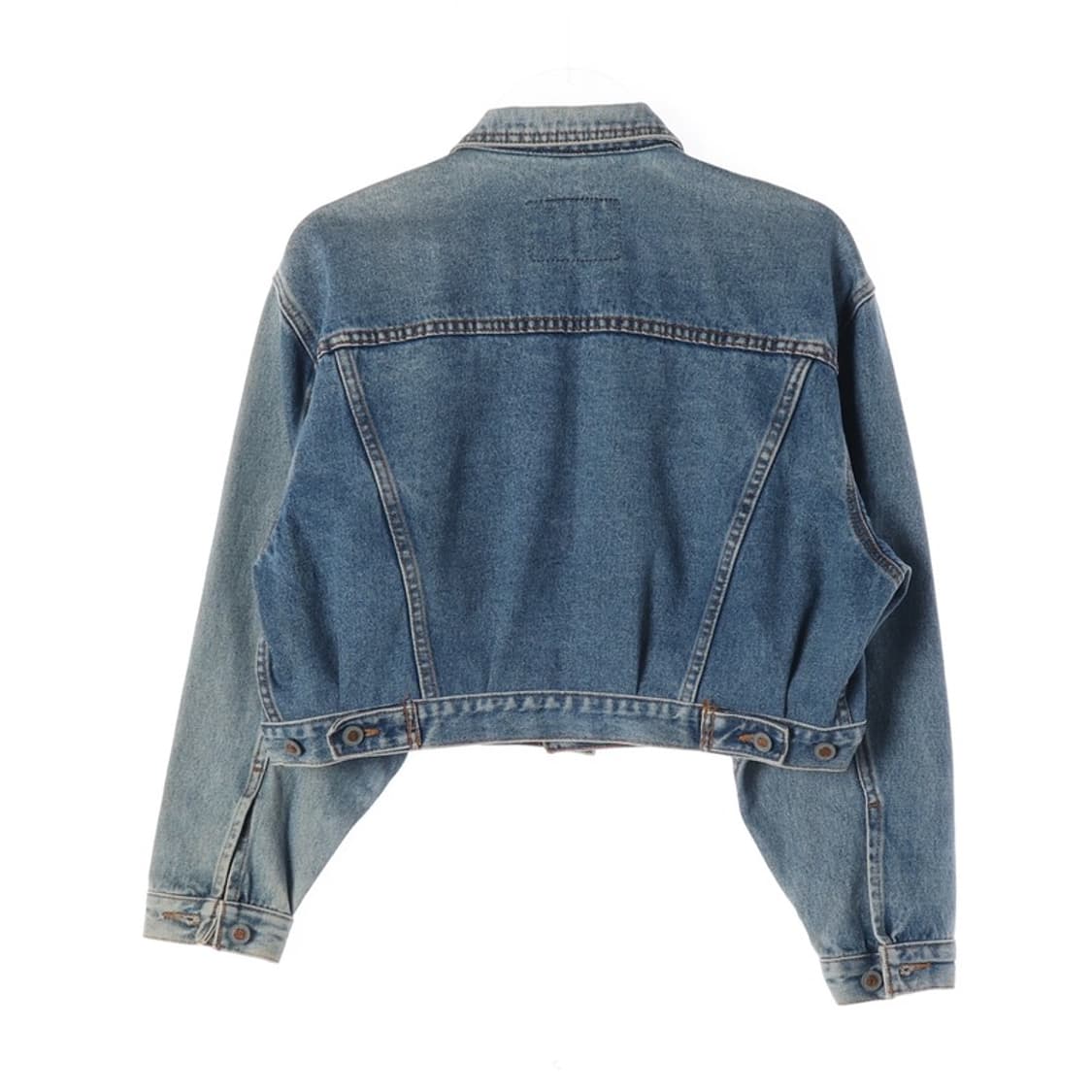 리바이스 빈티지 골드 메달리온 크롭 데님 트러커 L 상품이미지2