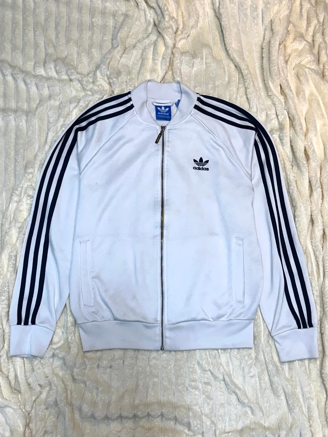 아디다스 빈티지 져지 흰검 흰색 삼선 트랙탑 봄버 자켓 상품이미지1