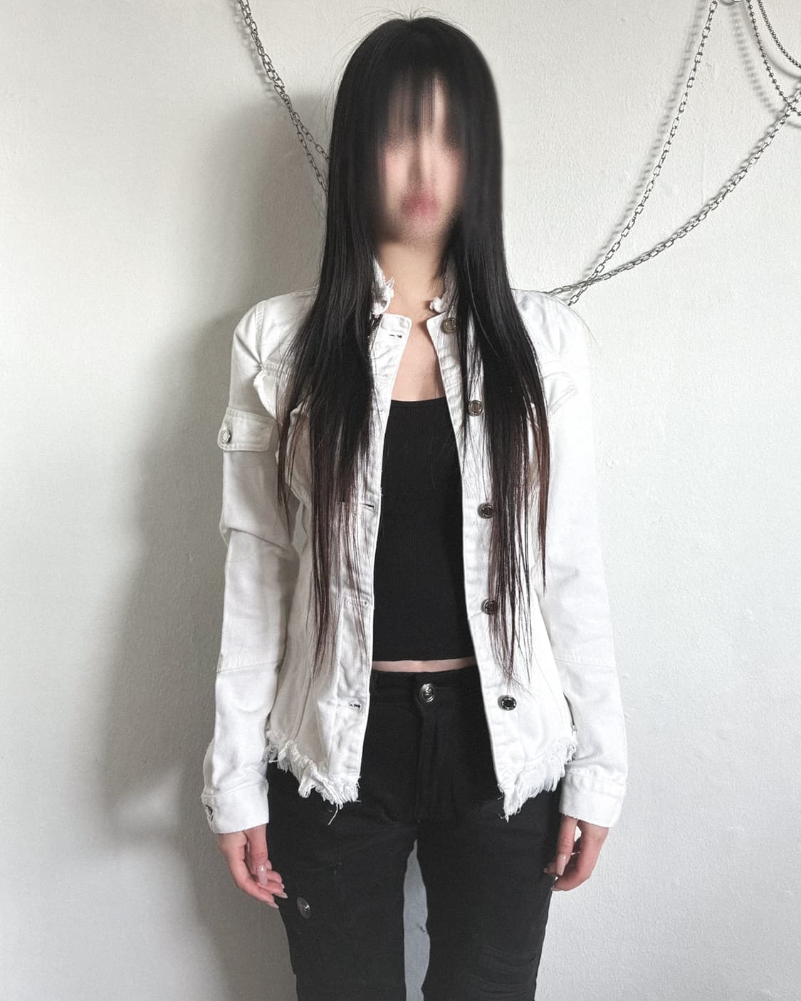 닐바렛 프리슈렁크 크롭컷 데님 트러커자켓 상품이미지1