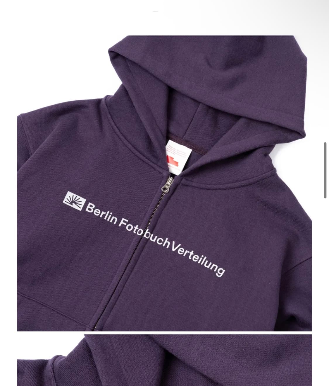 베를린포토북디스트리뷰션 Center logo hoodie purple 상품이미지2