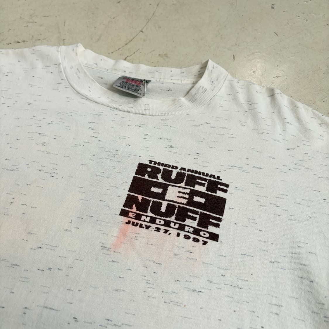 90s USA Ruff-E-Nuff Enduro 빈티지 반팔티 XL 상품이미지5