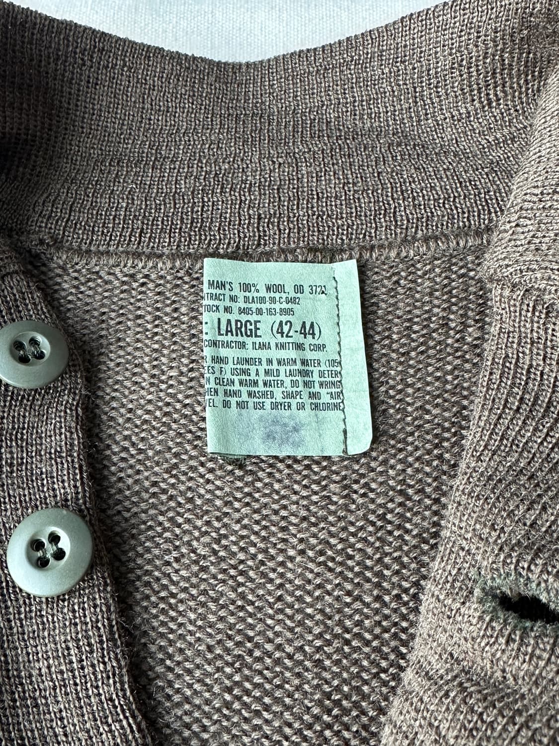미군 5버튼 오리지널 울 니트 L 상품이미지6