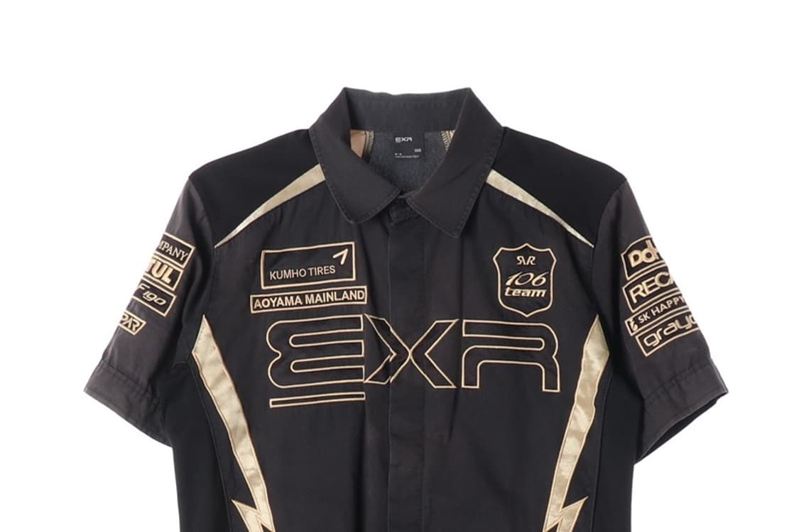 EXR 블랙 골드 패턴 반팔 셔츠 L 상품이미지3