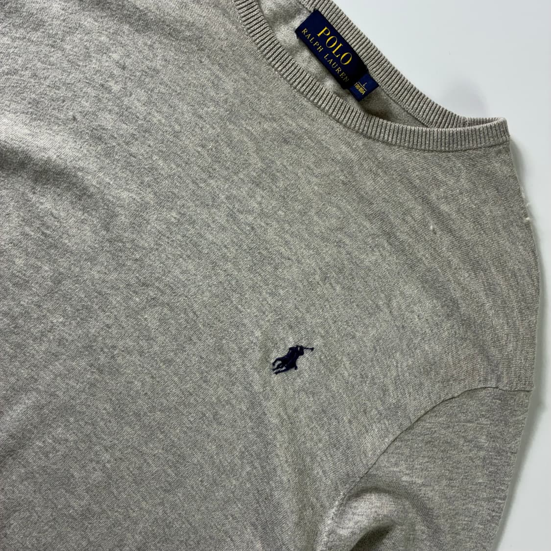 Polo  폴로 랄프로렌 자수 코튼캐시미어 그레이 니트  상품이미지3