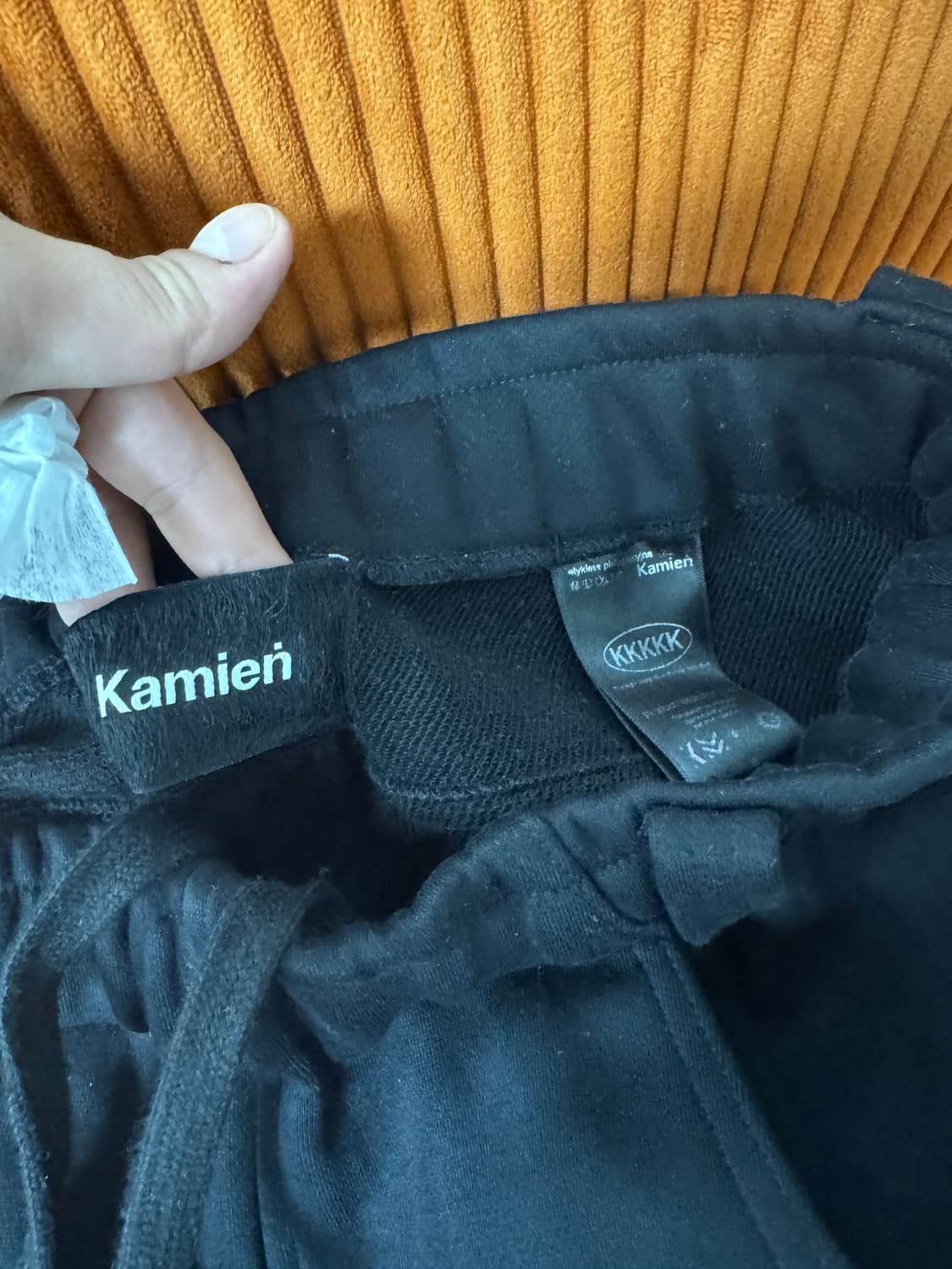 [OS] 카미엔 오블리크 스웻 팬츠 블랙 상품이미지4