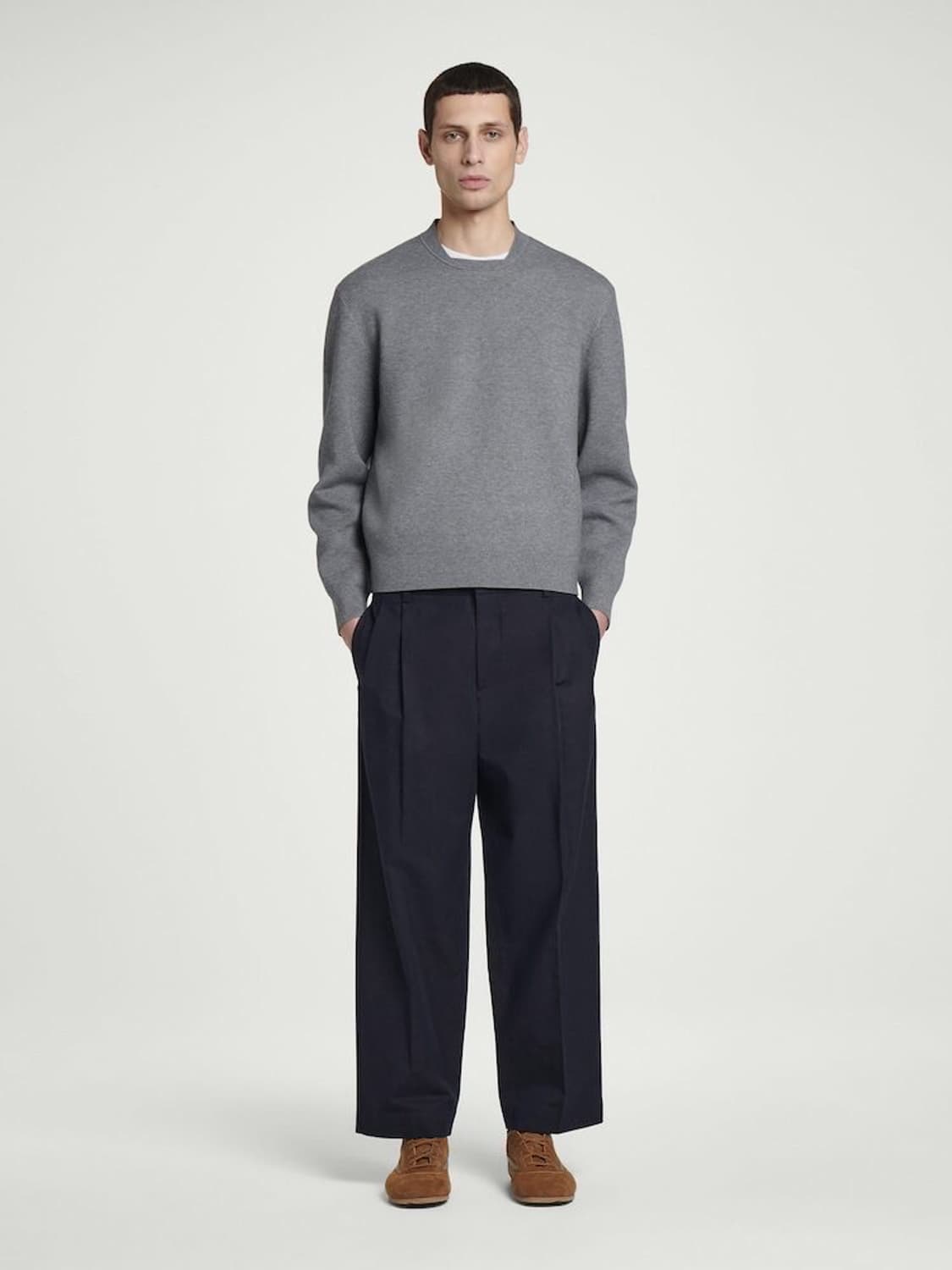 [새상품/XL] COS 더블페이스 보머 넥 니트 스웨터 상품이미지2