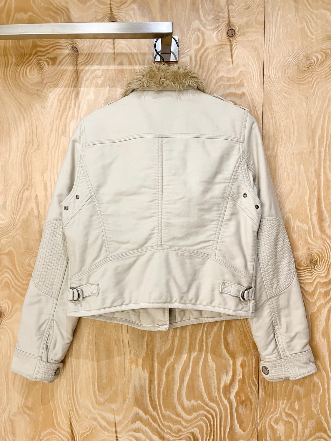 후아유 쉐르파 카라 바이커 자켓 상품이미지5