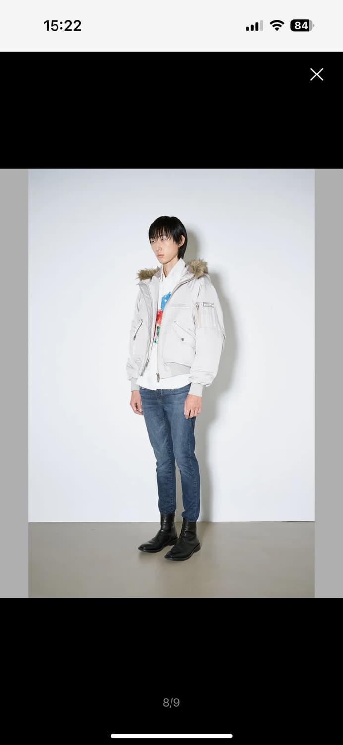 더뮤지엄비지터 퍼후드 ma-1 점퍼 아이보리 M 상품이미지4