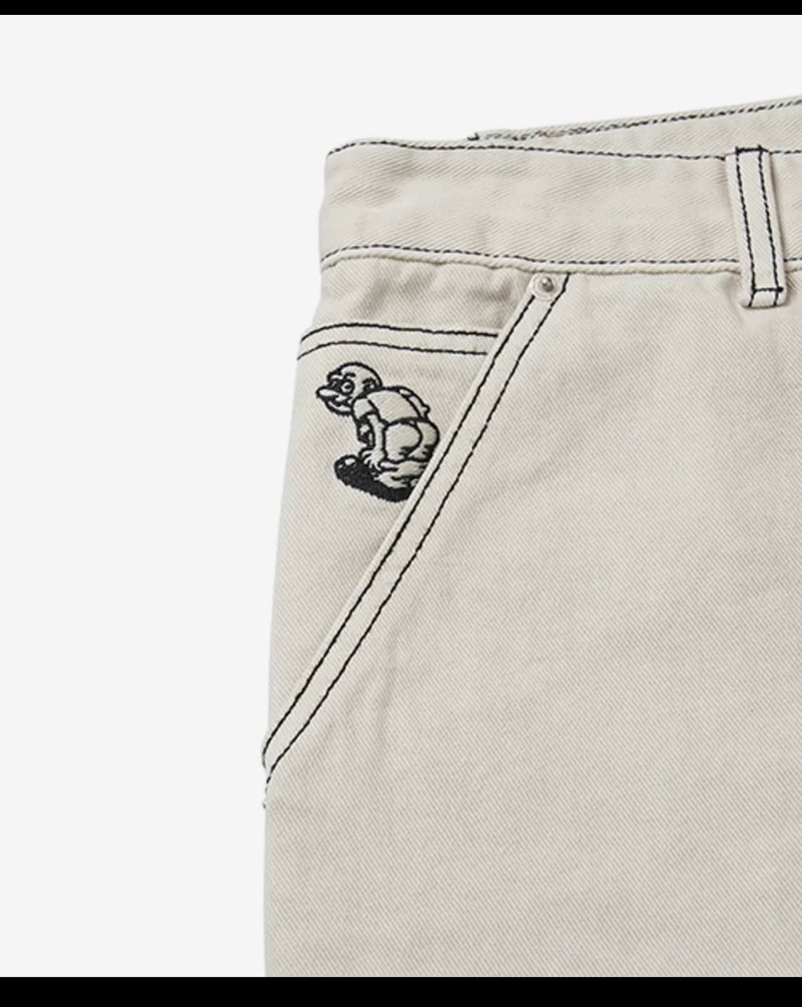 위캔더스 DRAGGY WORK PANTS 아이보리 L 상품이미지5