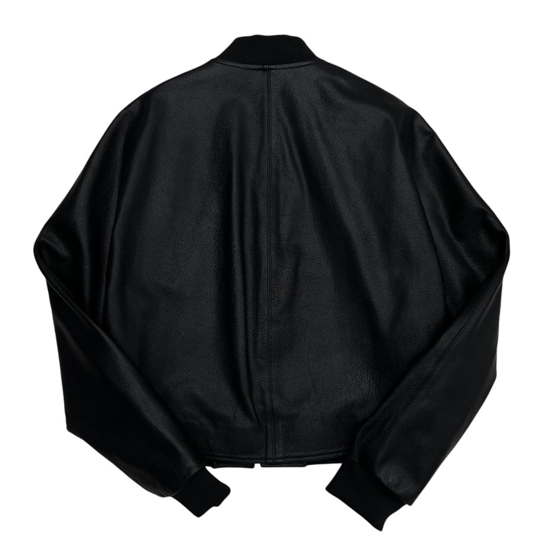 TATEMODERN 블랙 고트레더 발렌시아가맛 크롭트 플라이트 가죽자켓  상품이미지3