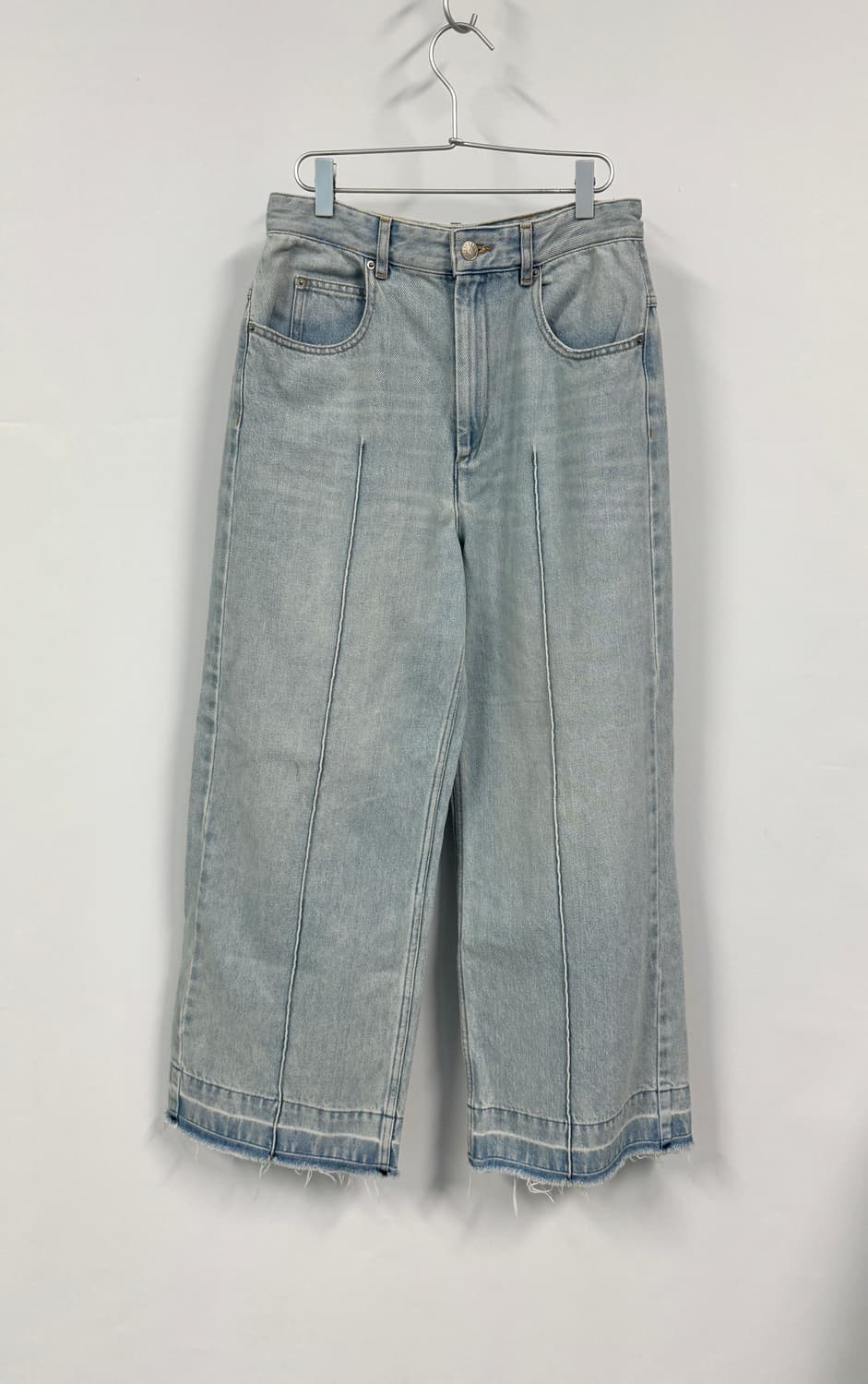 ISABEL MARANT 이자벨마랑 다트 디테일 컷오프 밑단 와이드 데님 상품이미지1