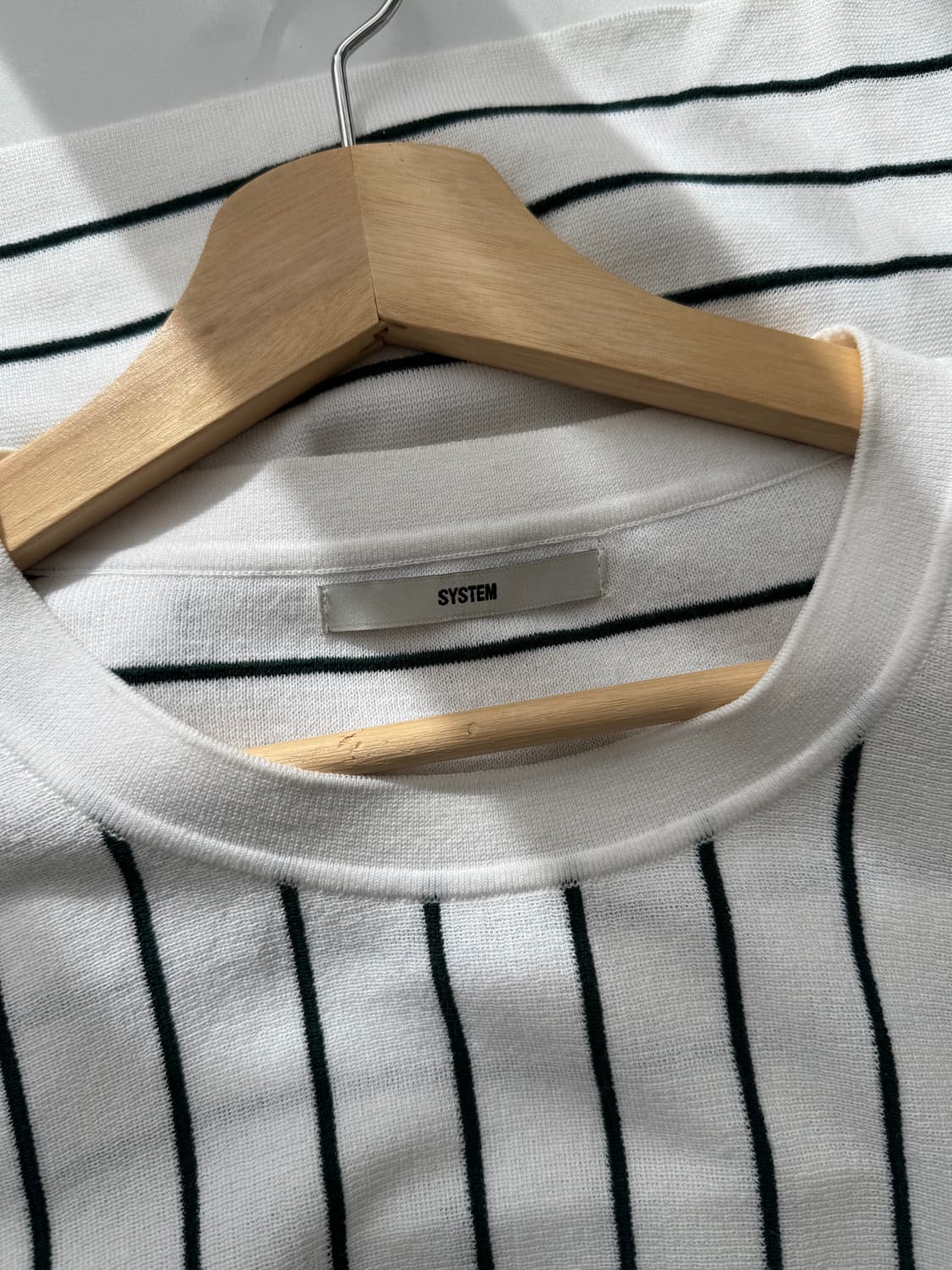 시스템 스트라이프 반팔 니트 상품이미지5