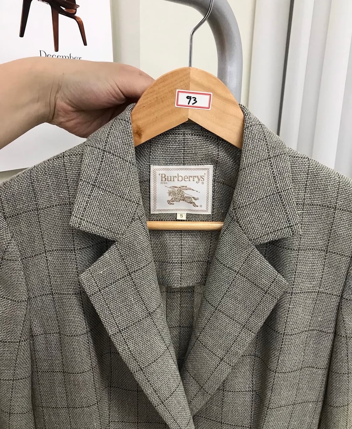 버버리 체크 린넨 자켓 상품이미지2