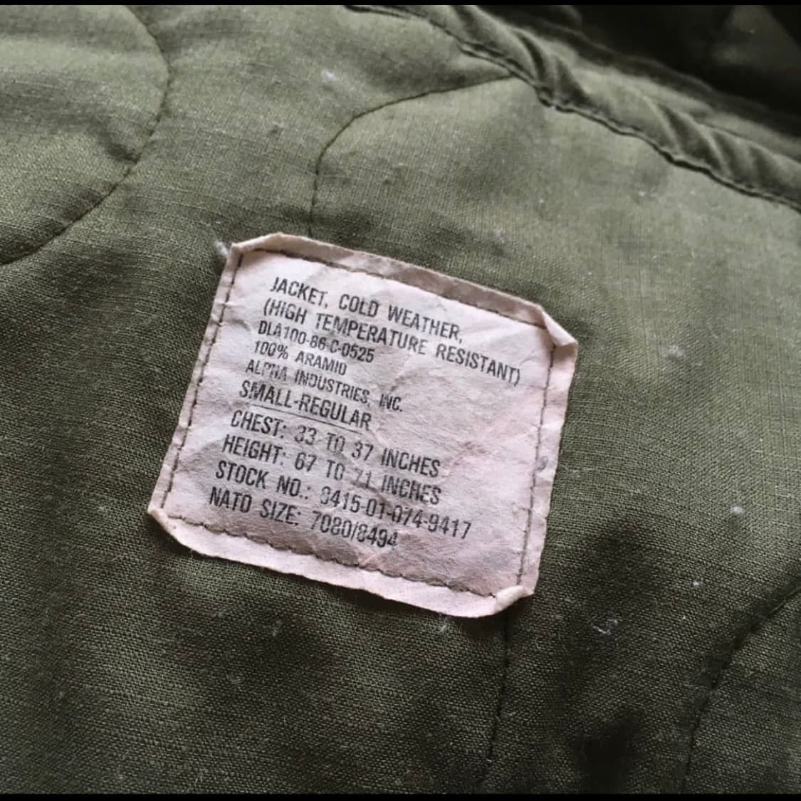 ALPHA INDUSTRIES 80년대 CVC 항공점퍼 상품이미지7