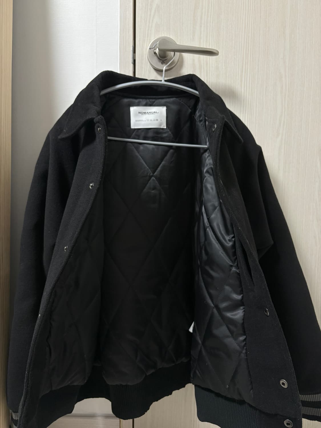 노매뉴얼 W.S 바시티 자켓 블랙 M 상품이미지5