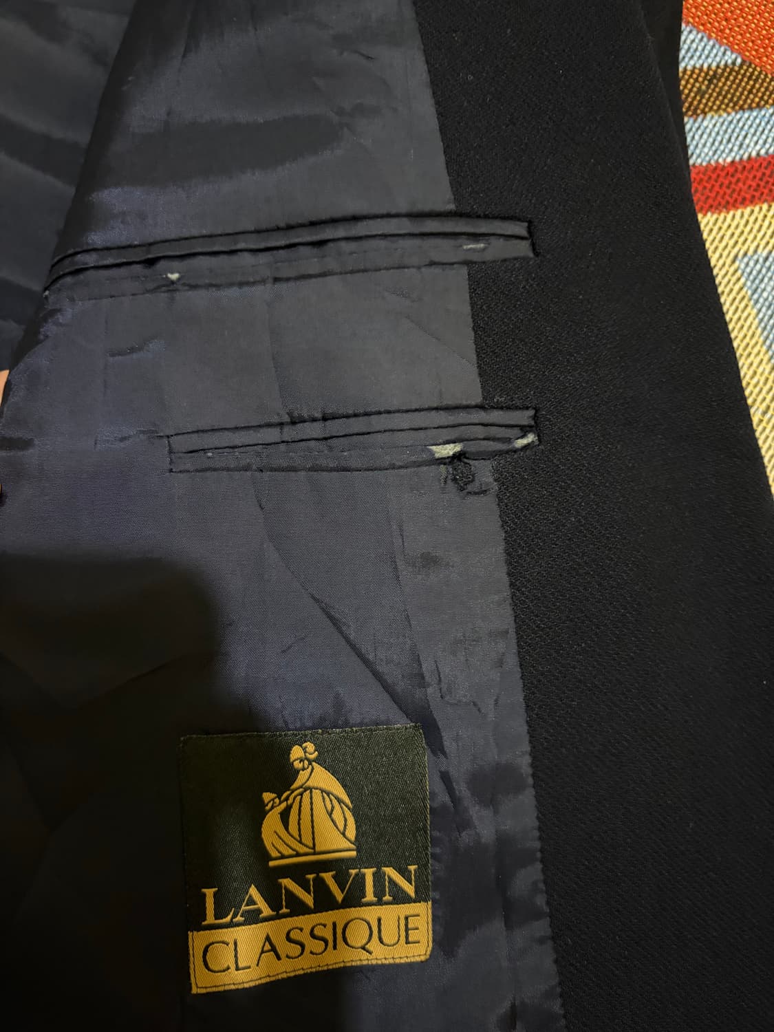 100-105) 랑방 네이비 금장 더블 브레스티드 자켓 상품이미지6