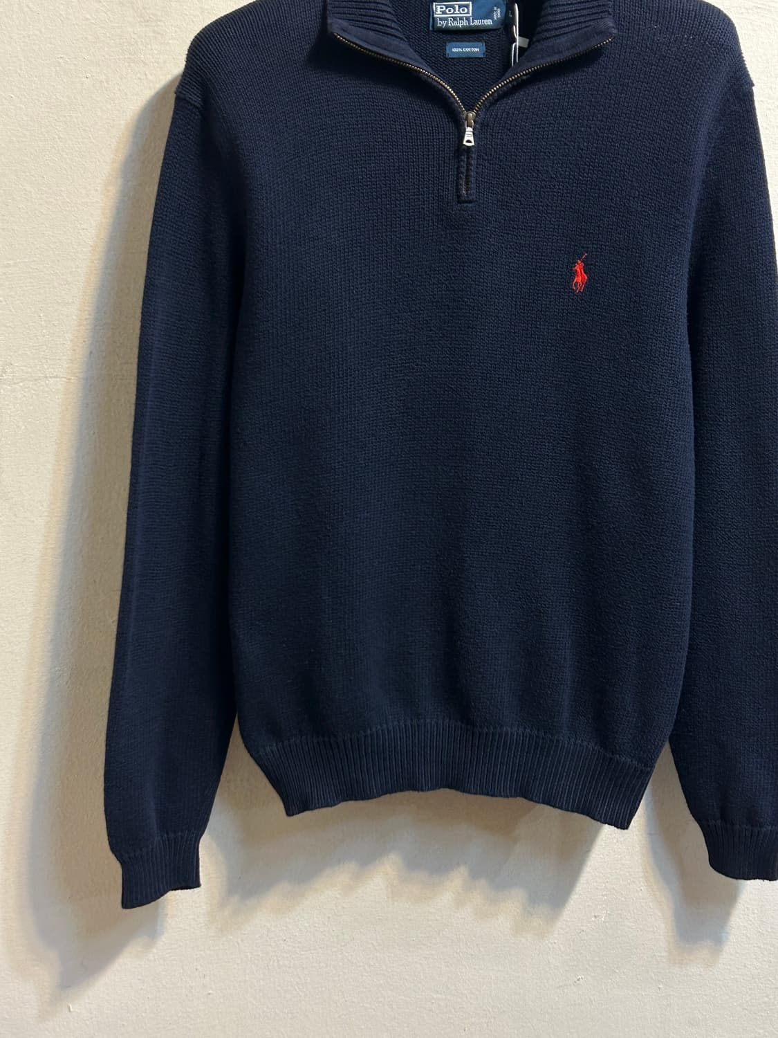 폴로 랄프로렌 네이비 하프 집업 니트 상품이미지3