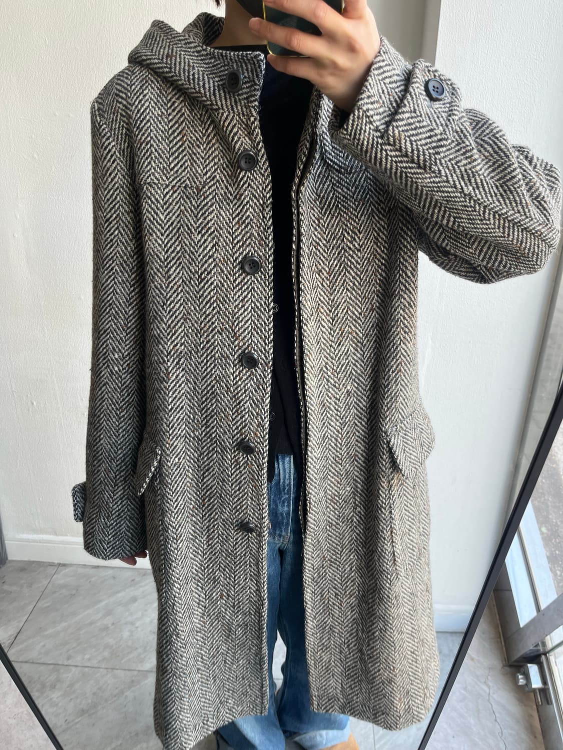 빈티지 울나일론코트 상품이미지2