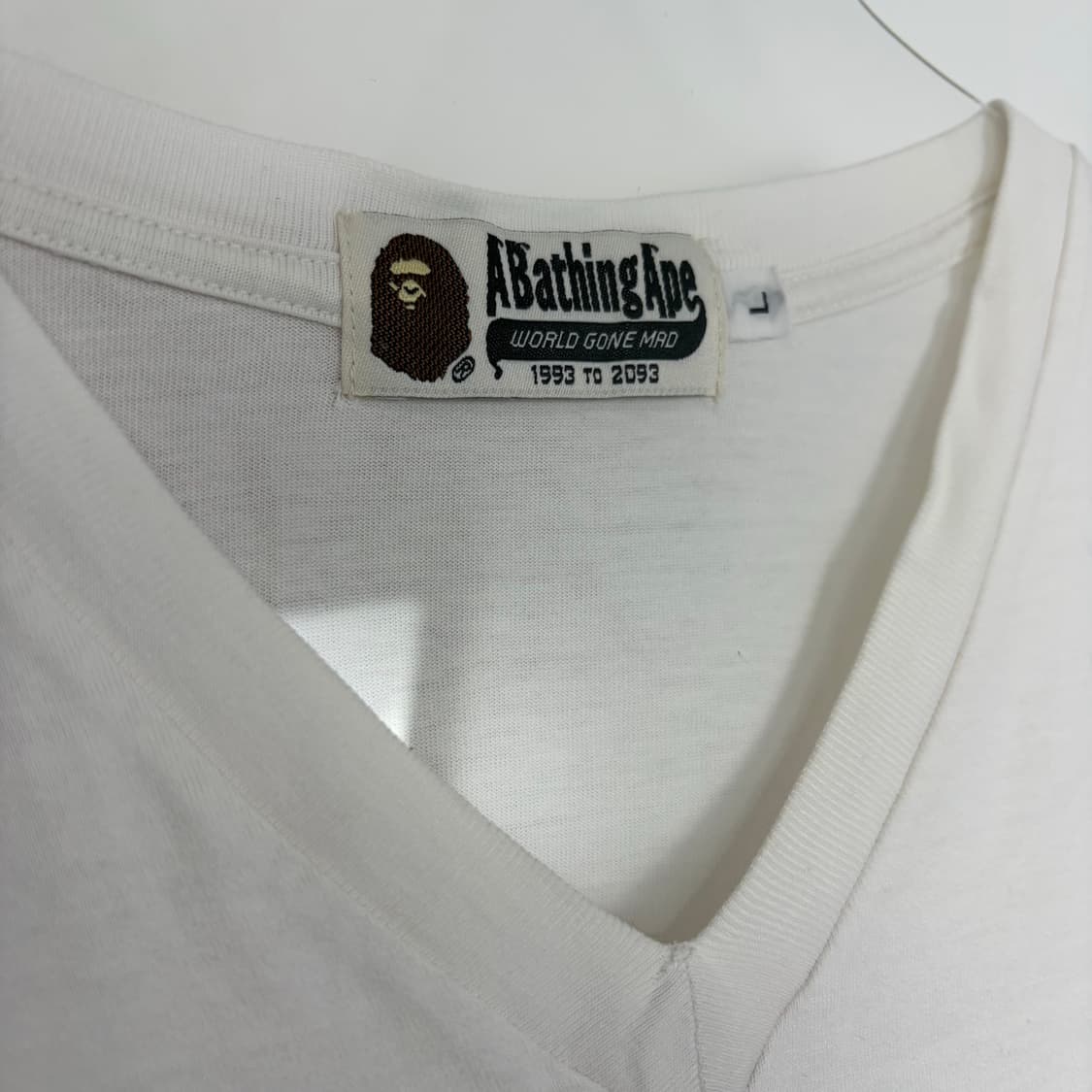 베이프 스타 프린팅 브이넥 반팔 티셔츠 상품이미지2