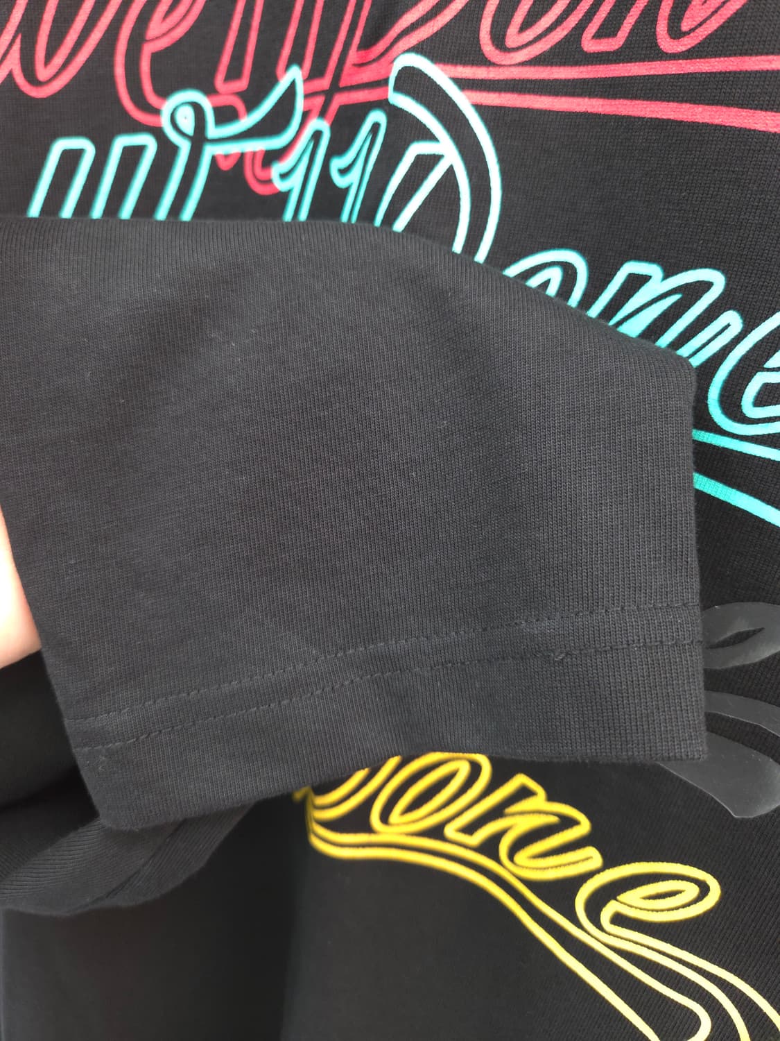 M We11done 웰던 로고 프린트 블랙 긴팔티 상품이미지4